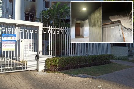 Fachada do edifcio Belluno; em detalhe hall do apartamento