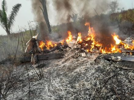 Avio caiu em uma fazenda na zona rural de Apiacs