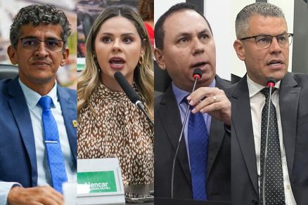Os vereadores do partido: Cezinha Nascimento, Michelly Alencar, Dilemrio Alencar e Luiz Fernando