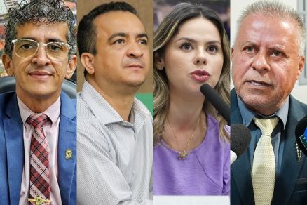 Os vereadores Cezinha Nascimento, Marcrean Santos, Michelly Alencar e Chico 2000