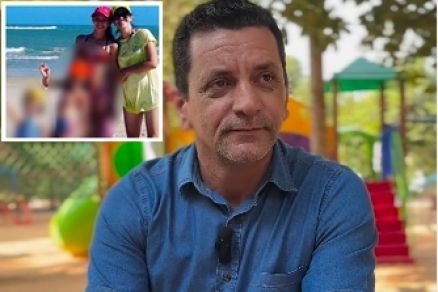 Regivaldo e no detalhe sua famlia, morta em novembro