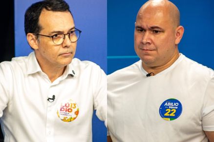 Os candidatos a prefeito Ldio Cabral e Ablio Brunini