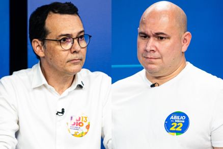 Os candidatos a prefeito de Cuiab Ldio Cabral e Ablio Brunini
