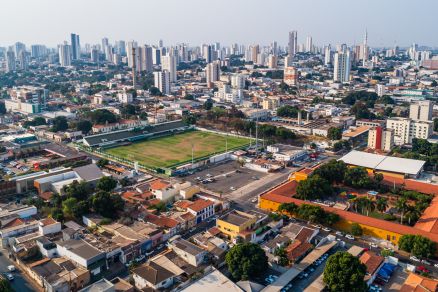 Vista da regio central de Cuiab, que registrou temperatura de 42C 