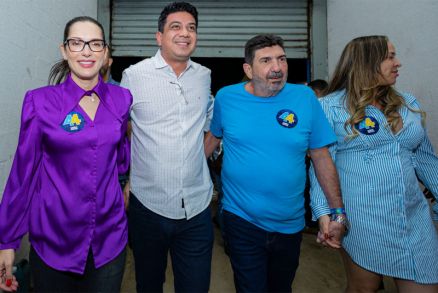 Deputada Janaina Riva e Kalil Baracat, prefeito e candidato a reeleio em Vrzea Grande