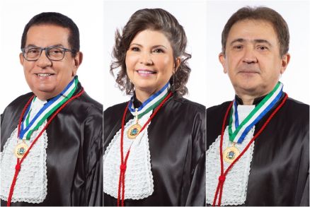 Os desembargadores Sebastio de Moraes, Marilsen Addario e Joo Ferreira