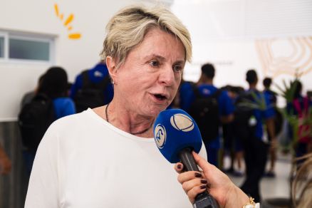 A senadora Margareth Buzetti, que falou sobre as obras do BRT em Cuiab e Vrzea Grande