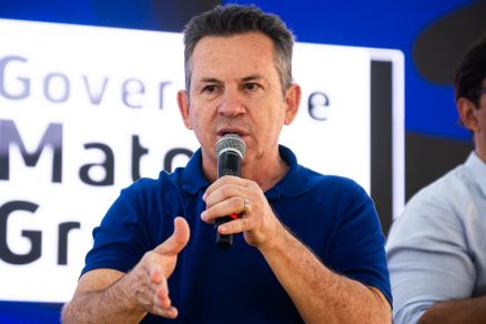 O governador Mauro Mendes, que defendeu a candidatura a prefeito de Eduardo Botelho 