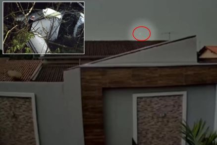 Frame de v�deo mostra avi�o que caiu (em detalhe) 