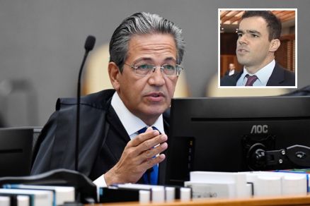 O ministro Mauro Campbell Marques, que arquivou procedimento contra o juiz federal Guilherme Michellazzo Bueno (no detalhe)
