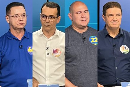 Os candidatos Eduardo Botelho, L�dio Cabral, Ab�lio Brunini e Domingos Kennedy