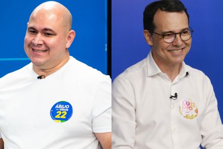 Os candidatos Ab�lio, L�dio e Botelho, que lideram Cuiab�