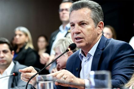 O governador Mauro Mendes, que falou sobre quadro eleitoral de 2026