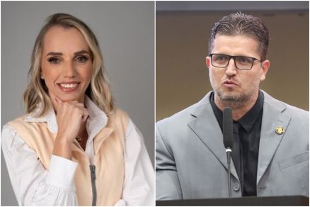 Os vereadores eleitos Katiuscia (PSB) e Rafael Ranalli (PL)