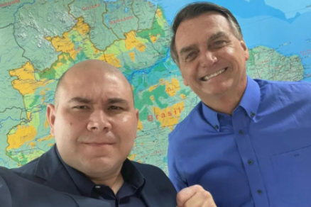 O prefeito Abilio Brunini ao lado do ex-presidente Jair Bolsonaro