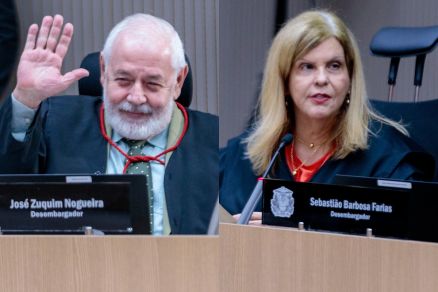 Os desembargadores Jos Zuquim Nogueira e Nilza Maria, presidente e vice, respectivamente