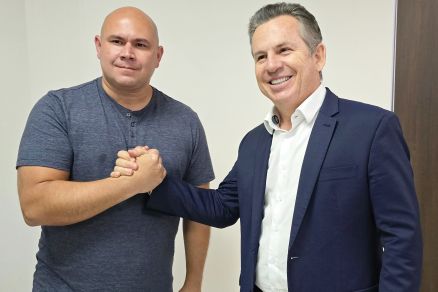 O candidato Ablio Brunini e o governador Mauro Mendes