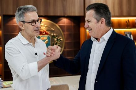 O governador de Minas Gerais, Romeu Zema, e o governador de Mato Grosso, Mauro Mendes