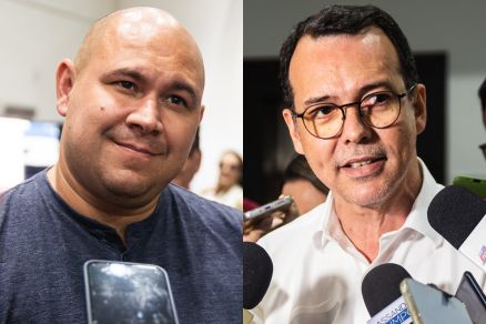 Os candidatos Ab�lio Brunini e L�dio Cabral