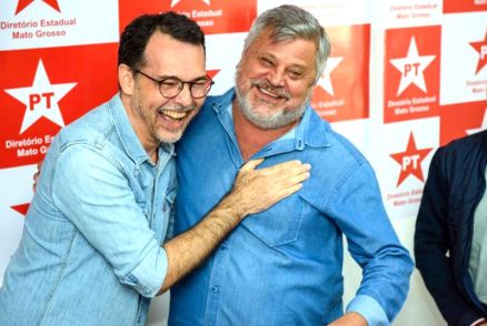 O candidato a prefeito Ldio Cabral e o vice-prefeito Roberto Stopa
