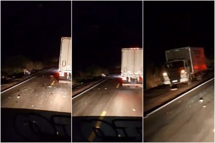 Imagens mostram acidente em rodovia 