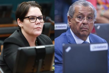A deputada Coronel Fernanda e o senador Jayme Campos