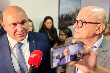 O prefeito eleito de Cuiab Abilio Brunini e o vice-governador Otaviano Pivetta