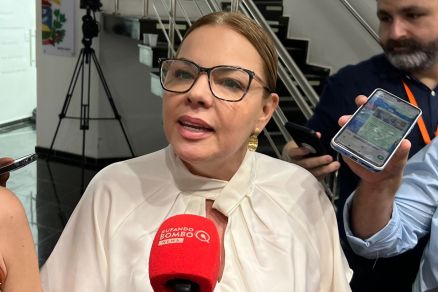 A presidente da Cmara de Cuiab, vereadora Paula Calil 