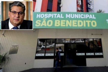 O presidente do CRM (Diogo Sampaio) e o hospital So Benedito