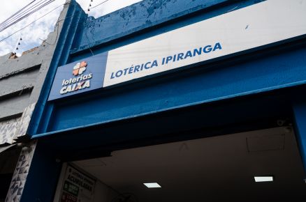 A fachada da lotrica Ipiranga, onde foi feita a aposta vencedora