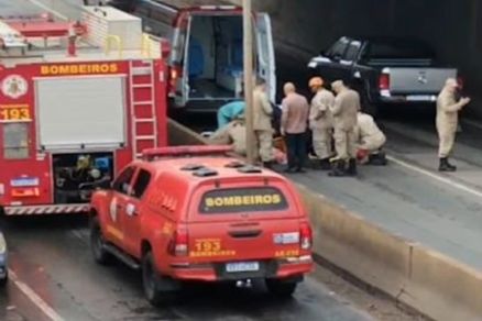 Bombeiros realizaram atendimento da v�tima