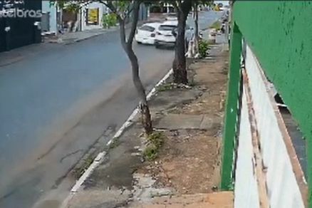Momento do acidente que levou  morte de uma pessoa, no CPA