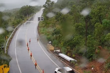 Regio do Porto do Inferno com chuva na manh desta sexta