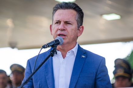 O governador Mauro Mendes, que disse estar satisfeito com a ao das foras policiais