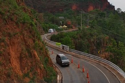 O trecho do Porto do Inferno, na rodovia entre Cuiab e Chapada