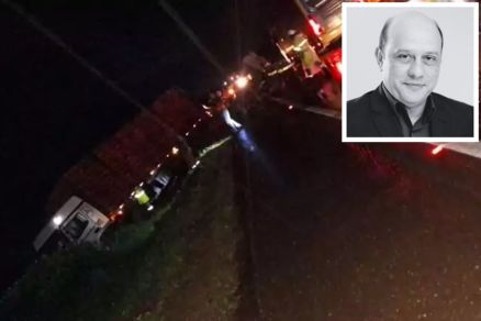 Marcos Antnio Ribeiro (detalhe) morreu ainda no local do acidente 