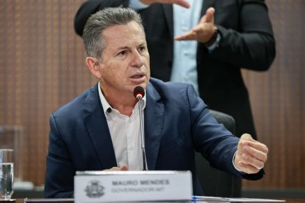 O governador Mauro Mendes, que falou sobre faces criminosas em Mato Grosso