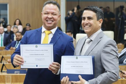 O prefeito eleito Claudio Ferreira e seu vice Altemar Lopes