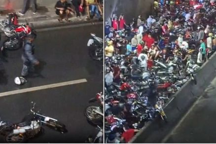 Imagens da ao policial da madrugada desta quarta-feira