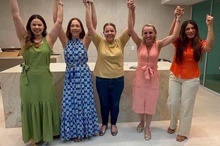 Da esquerda  direita: Michelly Alencar, Maysa Leo, Paula Calil, Katiuscia Manteli e Dra Mara