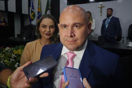 O prefeito de Cuiab Abilio Brunini, que participou da abertura dos trabalhos da Cmara Municipal