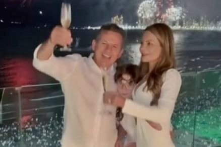 O casal Mauro e Virginia Mendes, com a filhaq mais nova, Maria Luiza