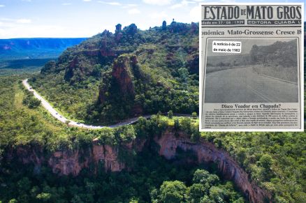 O Port�o do Inferno e o texto sobre a apari��o de um OVNI