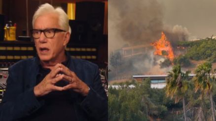 James Woods postou no X, o antigo Twitter, um v�deo do fogo se aproximando de sua mans�o 