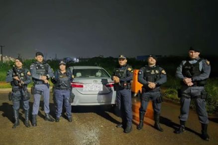 Equipe que atuou no resgate da vtima sequestrada 