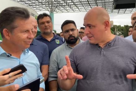 O governador Mauro Mendes e o prefeito de Cuiab, Abilio Brunini