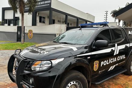 Viatura da Polcia Civil de Mato Grosso, que investigou o caso