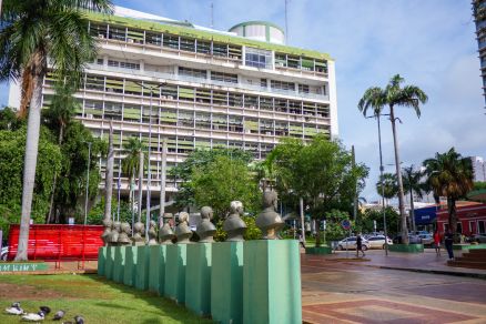 Fachada do Palcio Alencastro, sede da Prefeitura de Cuiab