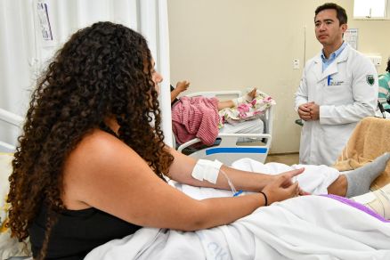 Paciente durante atendimento 