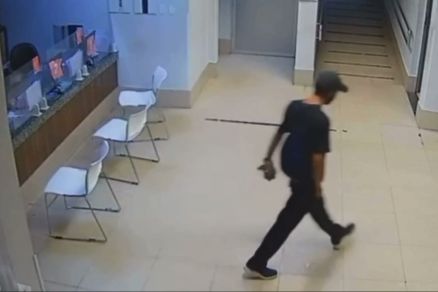 Assaltante na recep��o do hospital em V�rzea Grande